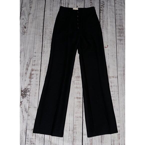 NEW Sezane Pantalon Chuck Noir Black Dress Pants Wide Leg Size 34 US2 - Picture 2 of 8